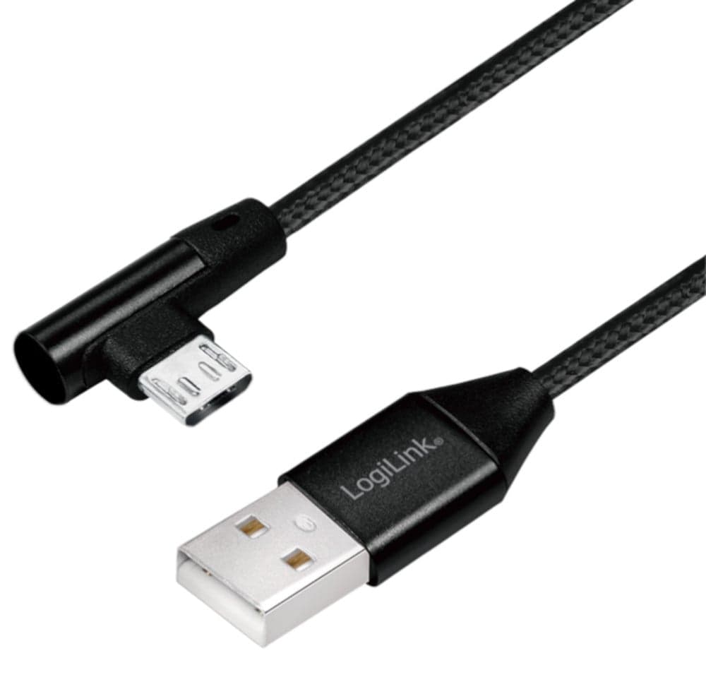 Cavo USB Micro-B Maschio Angolato/USB-A Maschio Dritto 1m Nero in  Scontolo.net - Potenza, commercioVirtuoso.it