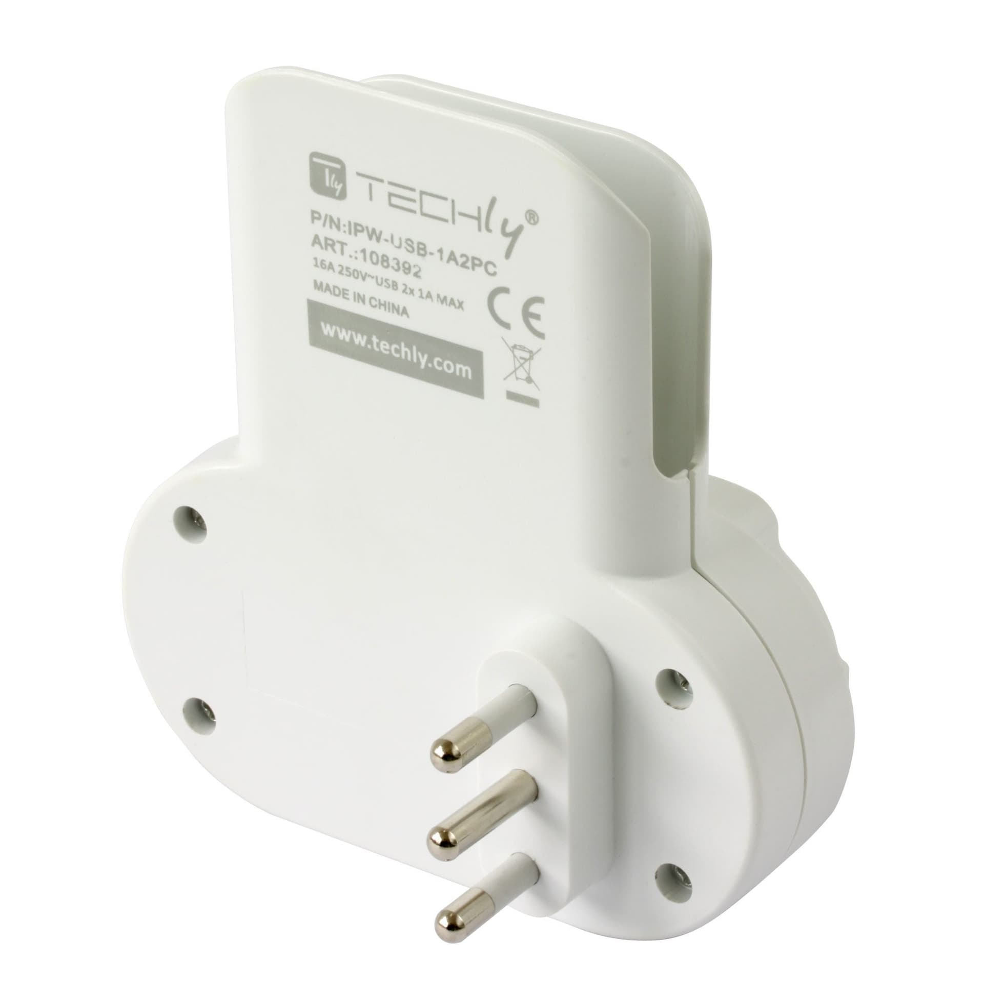 Adattatore Presa bipasso/Schuko 2 USB 1A con porta telefono in Adattatori da viaggio Scontolo.net - Potenza, commercioVirtuoso.it