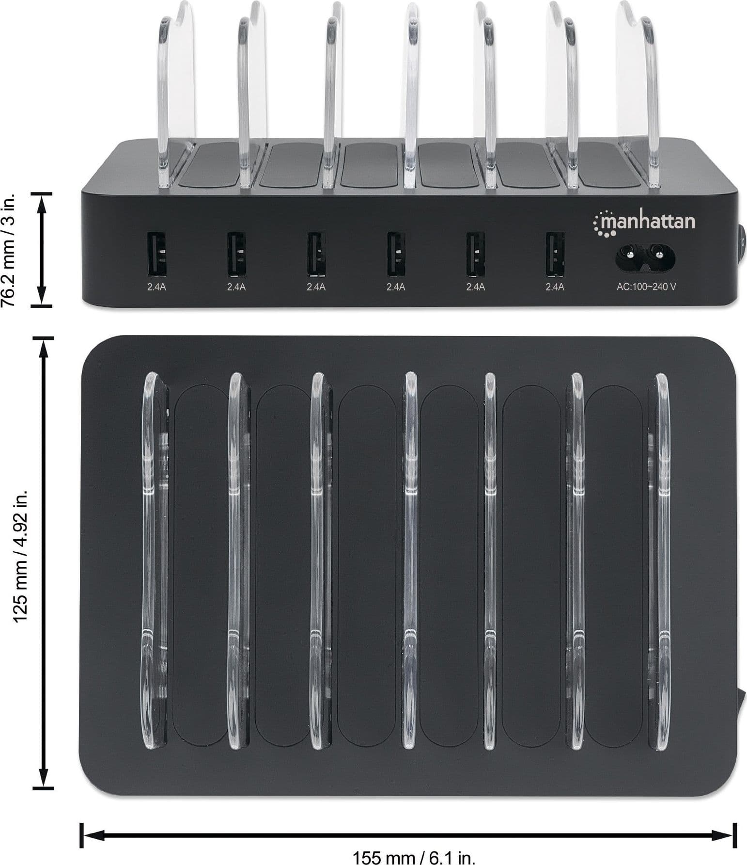 Docking Station Stazione di ricarica 6 porte USB in Caricabatterie da muro Scontolo.net - Potenza, commercioVirtuoso.it