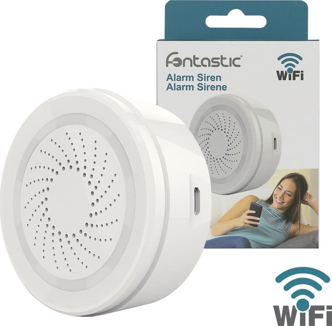 Sirena Allarme Smart Controllo vocale Alexa, Google Home Bianco in Sistemi di allarme domestico Scontolo.net - Potenza, commercioVirtuoso.it