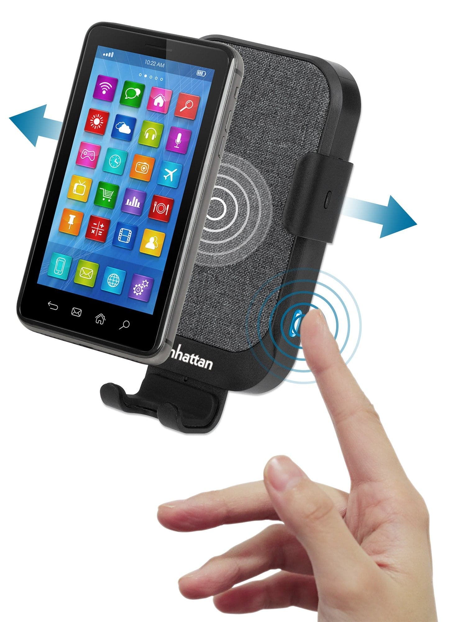 Caricatore rapido da Auto Wireless 10W doppio aggancio e sensore touch in Caricabatterie da auto Scontolo.net - Potenza, commercioVirtuoso.it