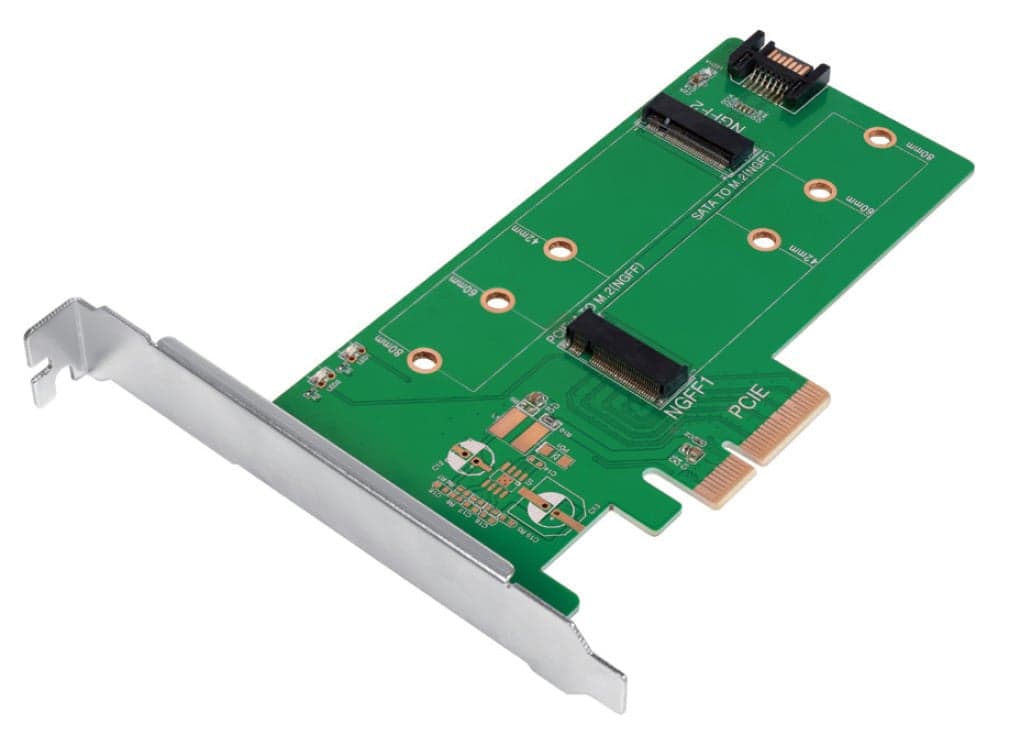 Doppio Adattatore PCIe M.2 per SSD SATA e PCIe SATA in Case e serrature Scontolo.net - Potenza, commercioVirtuoso.it