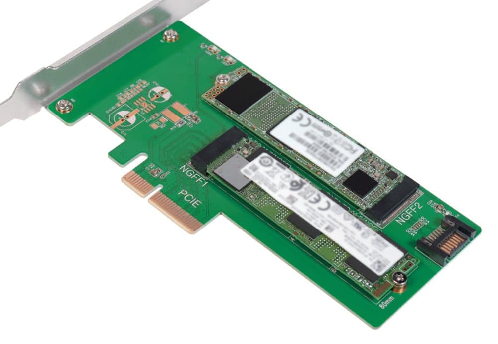 Doppio Adattatore PCIe M.2 per SSD SATA e PCIe SATA in Case e serrature Scontolo.net - Potenza, commercioVirtuoso.it