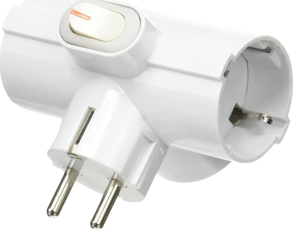 Adattatore Triplo Schuko Spina 2P+T 3 Prese 16A Bianco in Multiprese Scontolo.net - Potenza, commercioVirtuoso.it