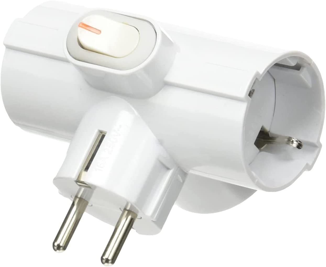 Adattatore Triplo Schuko Spina 2P+T 3 Prese 16A Bianco in Multiprese Scontolo.net - Potenza, commercioVirtuoso.it