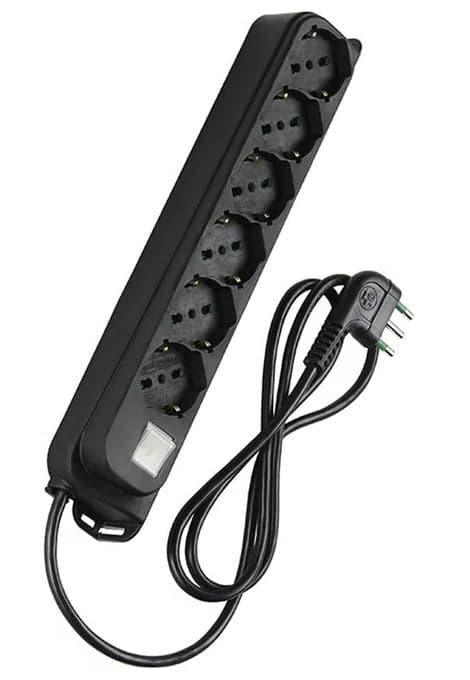 Multipresa 6 Posti Schuko con Interruttore e Cavo 1,5m Nero in Multiprese Scontolo.net - Potenza, commercioVirtuoso.it