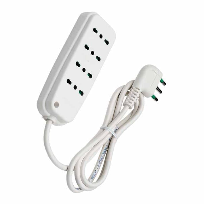 Multipresa 4 Posti con Spina Italiana Angolata Bianco in Multiprese Scontolo.net - Potenza, commercioVirtuoso.it