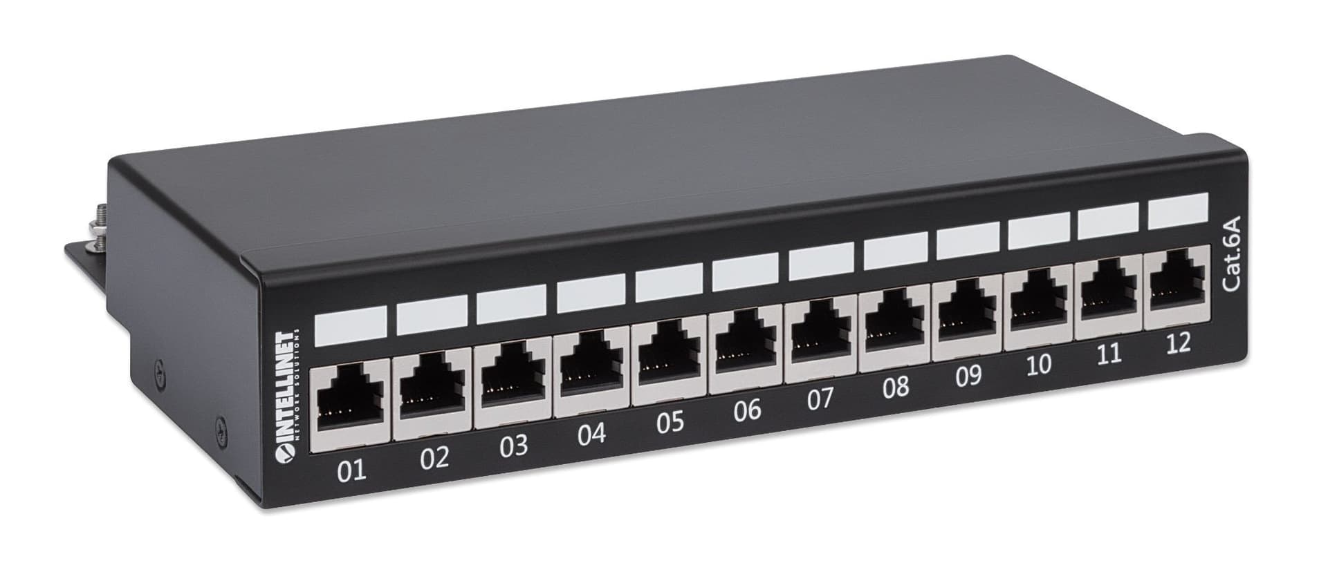 Pannello Patch 12 Posti Cat6a Schermato da Scrivania Nero in Pannelli patch Ethernet Scontolo.net - Potenza, commercioVirtuoso.it