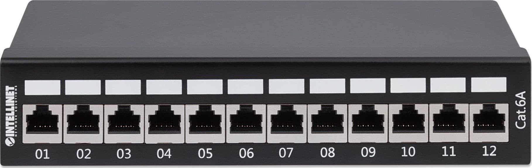 Pannello Patch 12 Posti Cat6a Schermato da Scrivania Nero in Pannelli patch Ethernet Scontolo.net - Potenza, commercioVirtuoso.it