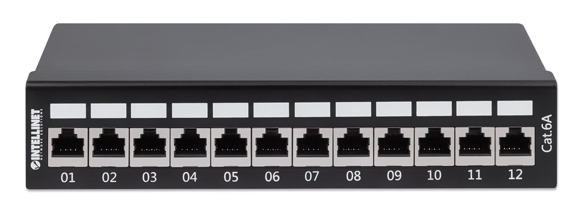 Pannello Patch 12 Posti Cat6a Schermato da Scrivania Nero in Pannelli patch Ethernet Scontolo.net - Potenza, commercioVirtuoso.it