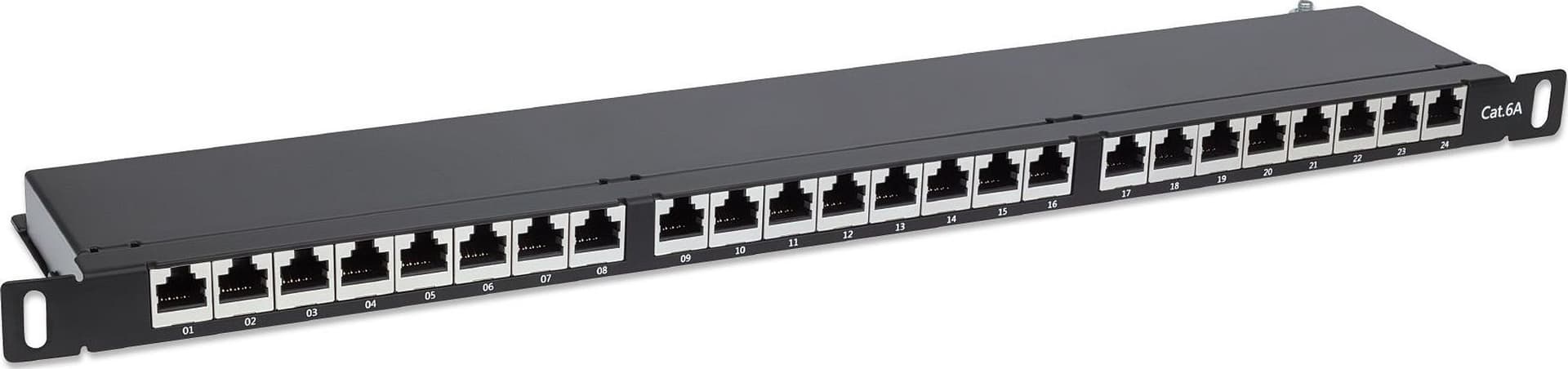 Pannello Patch 24 Posti 19'' 0.5U Cat6a Schermato Nero in Cavi Ethernet Scontolo.net - Potenza, commercioVirtuoso.it