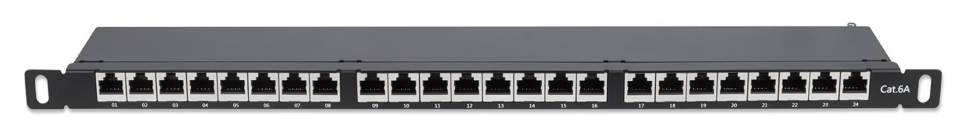 Pannello Patch 24 Posti 19'' 0.5U Cat6a Schermato Nero in Cavi Ethernet Scontolo.net - Potenza, commercioVirtuoso.it