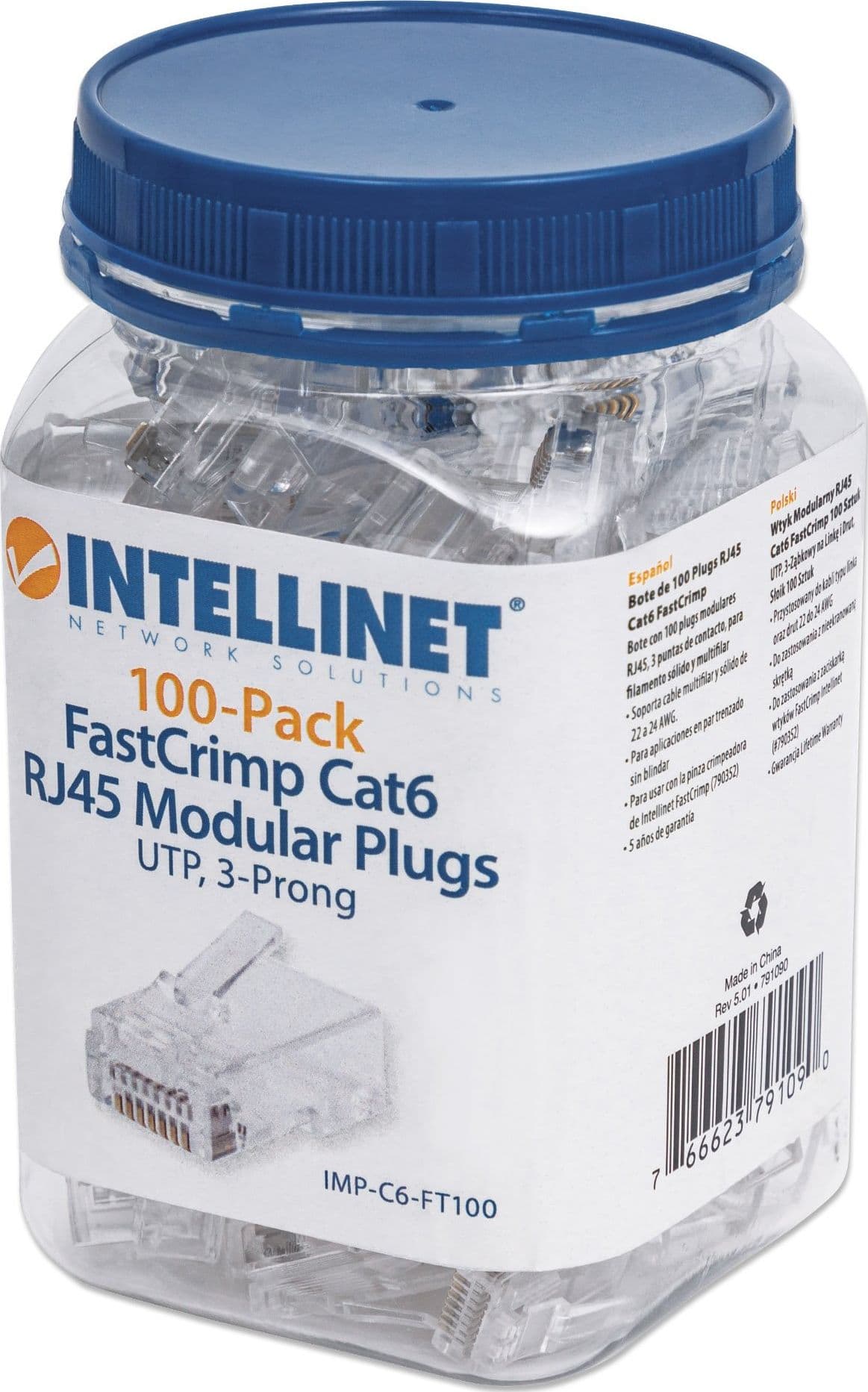 Confezione 100 Plug Modulari RJ45 Passante Cat6 FastCrimp UTP in Cavi Ethernet Scontolo.net - Potenza, commercioVirtuoso.it