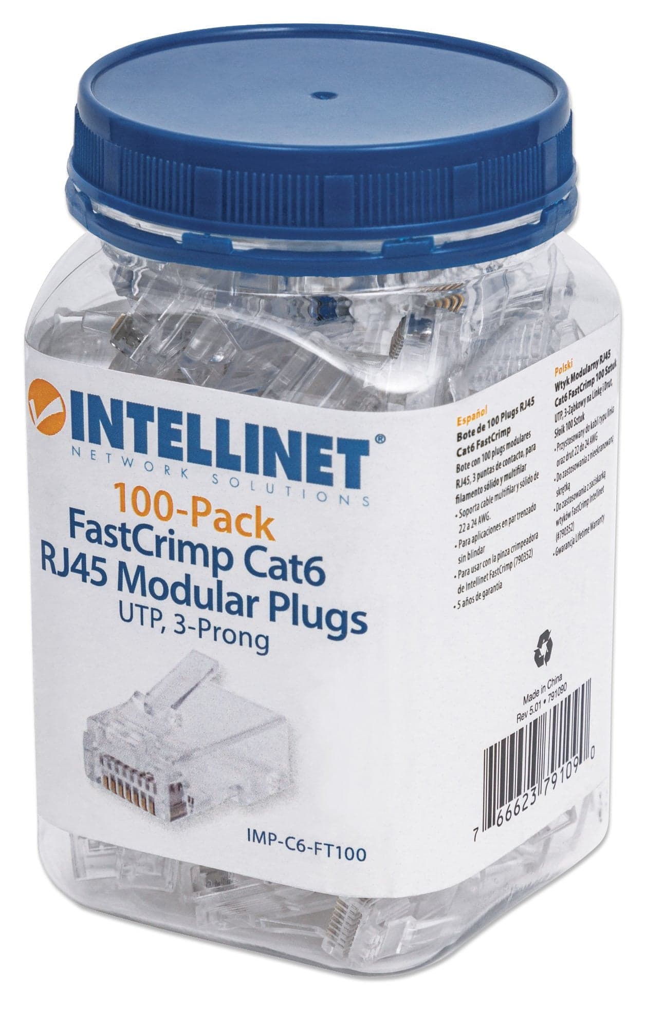 Confezione 100 Plug Modulari RJ45 Passante Cat6 FastCrimp UTP in Cavi Ethernet Scontolo.net - Potenza, commercioVirtuoso.it