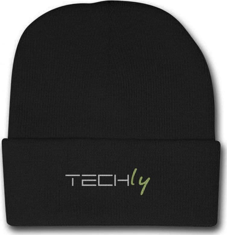 Berretto invernale a costine nero con logo Techly in Berretti in maglia Scontolo.net - Potenza, commercioVirtuoso.it