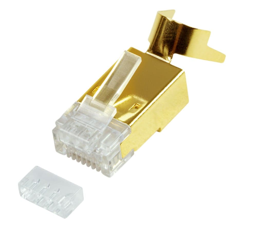 Plug Modulare Dorato RJ45 CAT.8.1/CAT.6A 10pz in Cavi Ethernet Scontolo.net - Potenza, commercioVirtuoso.it