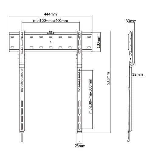 Supporto fisso da Muro Ultra-Slim per TV LED/LCD 32-65'' in Supporti da parete e da soffitto Scontolo.net - Potenza, commercioVirtuoso.it