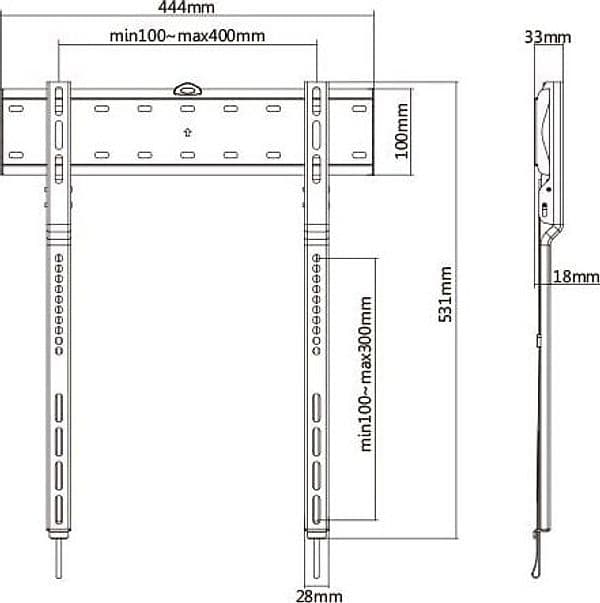 Supporto fisso da Muro Ultra-Slim per TV LED/LCD 32-65'' in Supporti da parete e da soffitto Scontolo.net - Potenza, commercioVirtuoso.it
