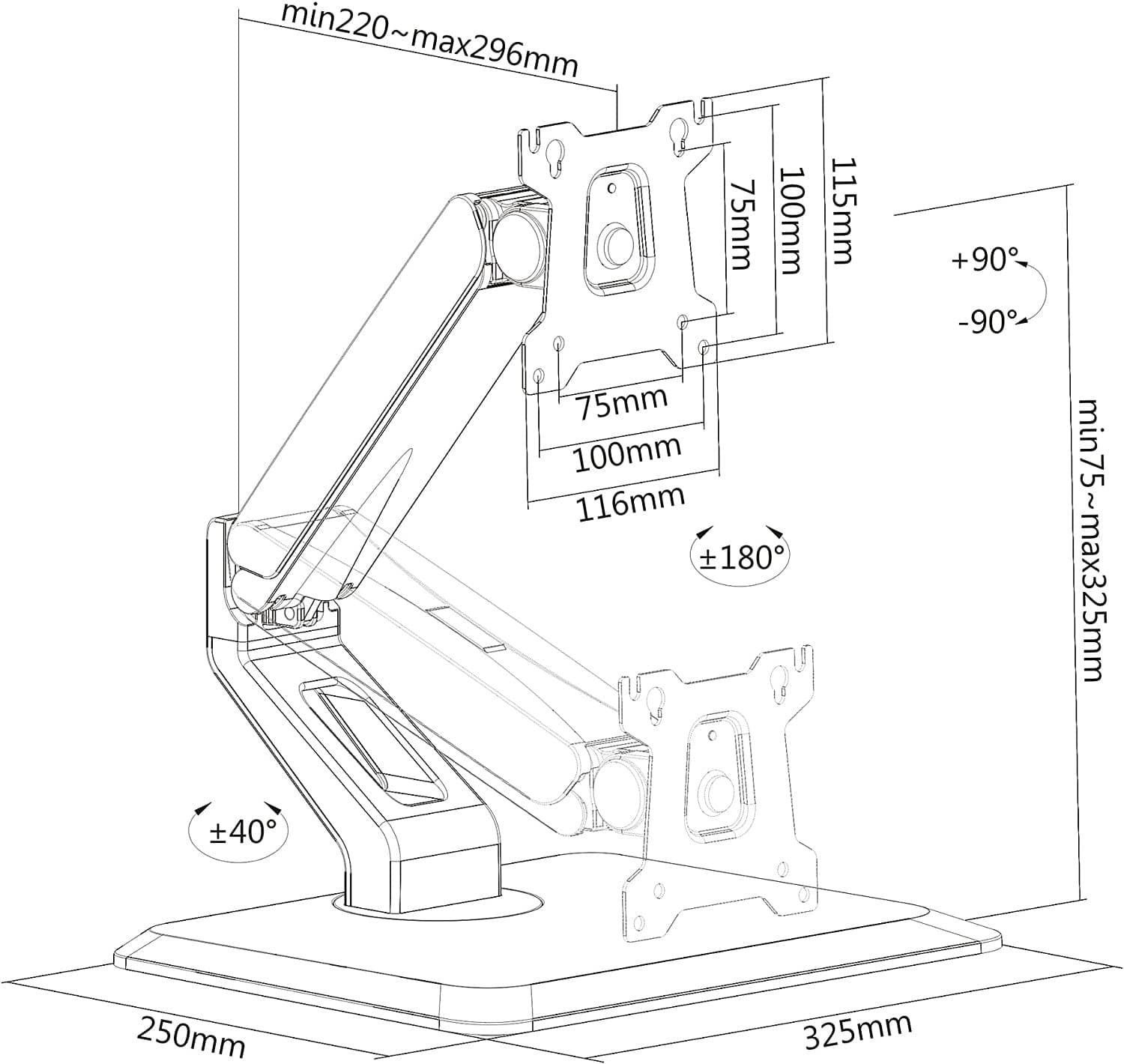 Supporto per Monitor Touch Screen da 17''-32'' in Supporti Scontolo.net - Potenza, commercioVirtuoso.it