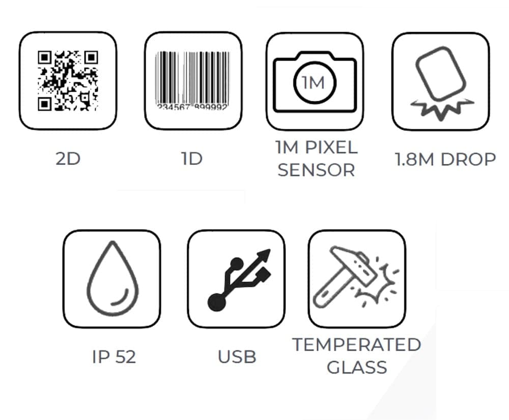 Lettore Barcode Professionale 1D e 2D 1M Pixel CMOS Elite con supporto in Lettori di codice a barre Scontolo.net - Potenza, commercioVirtuoso.it