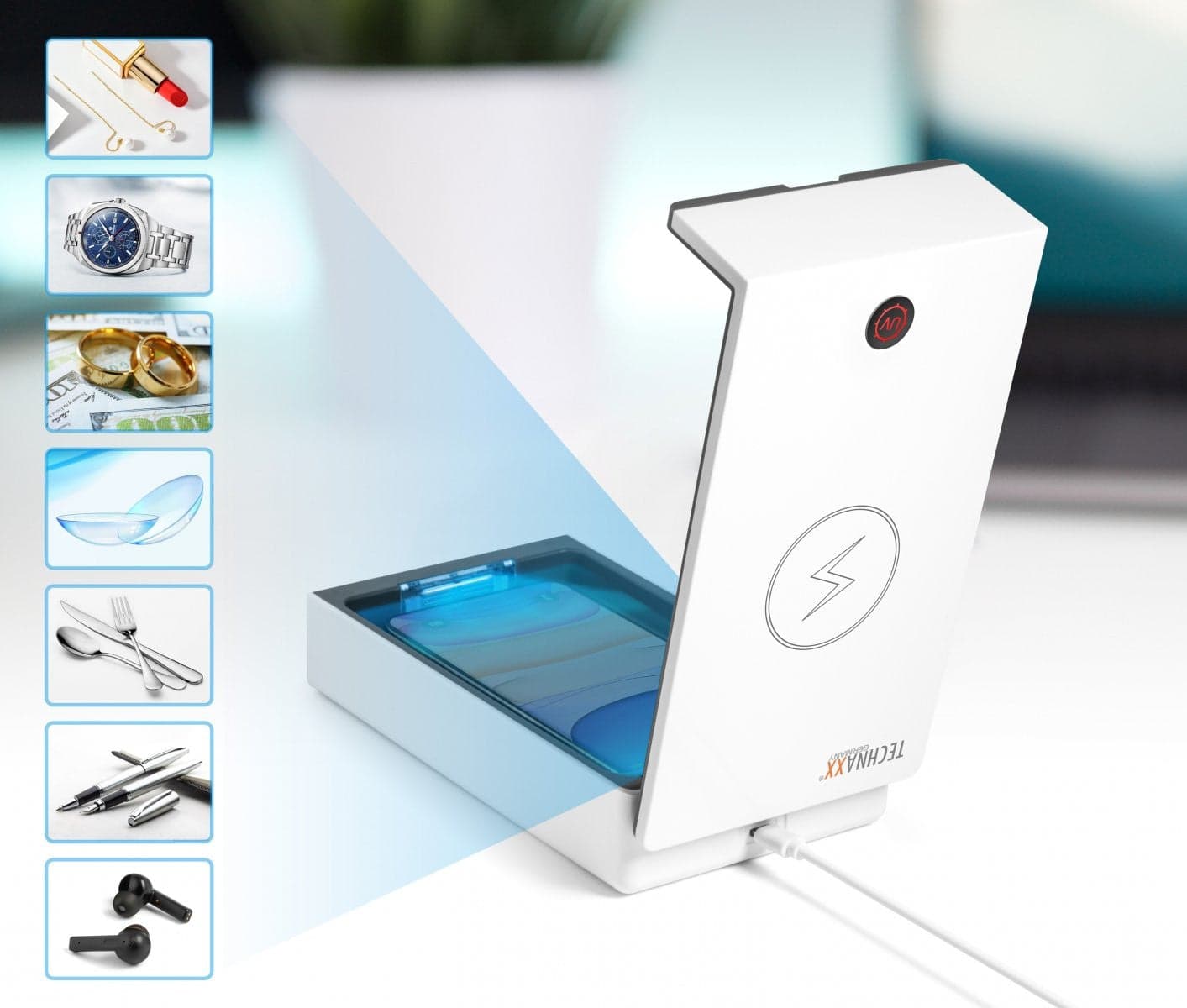 Box Disinfettante UV Anti Virus Sterilizzatore Portatile Ricarica QI in Box sterilizzatori ai raggi UV per telefoni Scontolo.net - Potenza, commercioVirtuoso.it