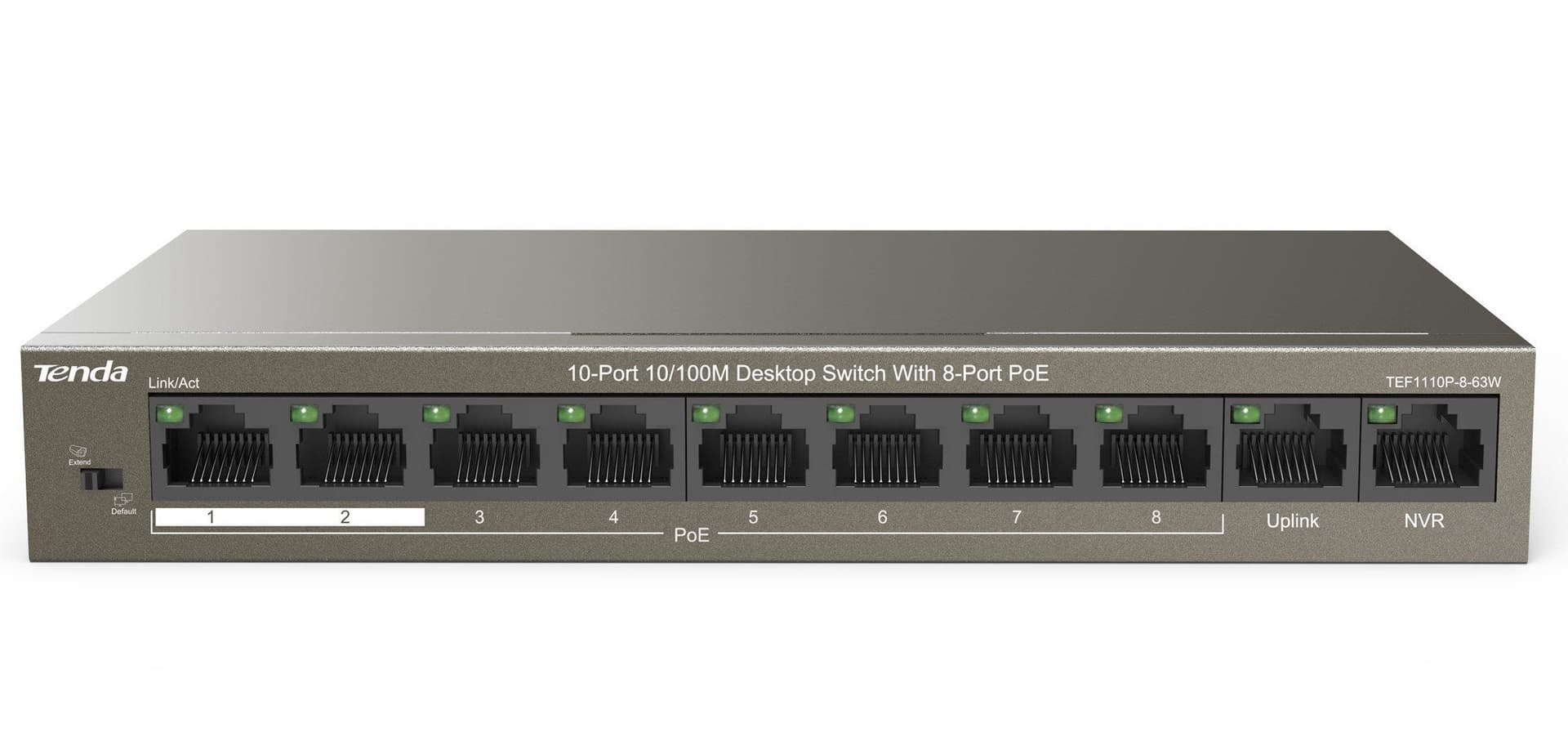 Switch Desktop 8 porte 10/100M PoE 63W TEF1110P-8-63W in  Scontolo.net - Potenza, commercioVirtuoso.it