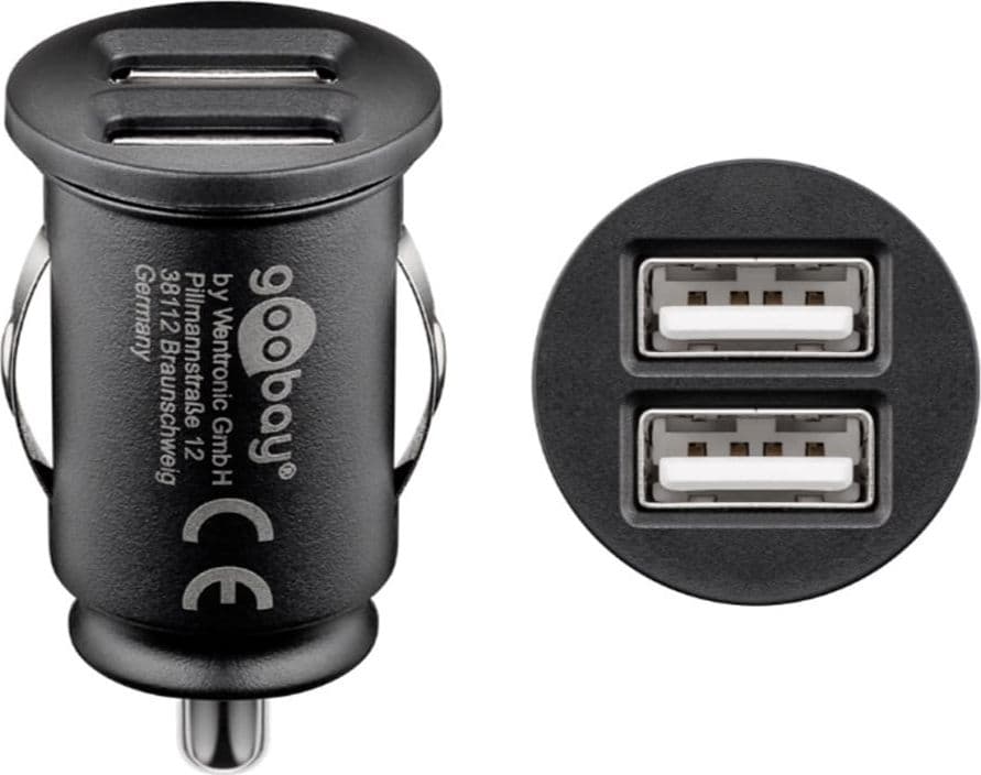 Caricatore Compatto da Auto 2 porte USB max.12W/2.4A Nero in Caricabatterie da auto Scontolo.net - Potenza, commercioVirtuoso.it