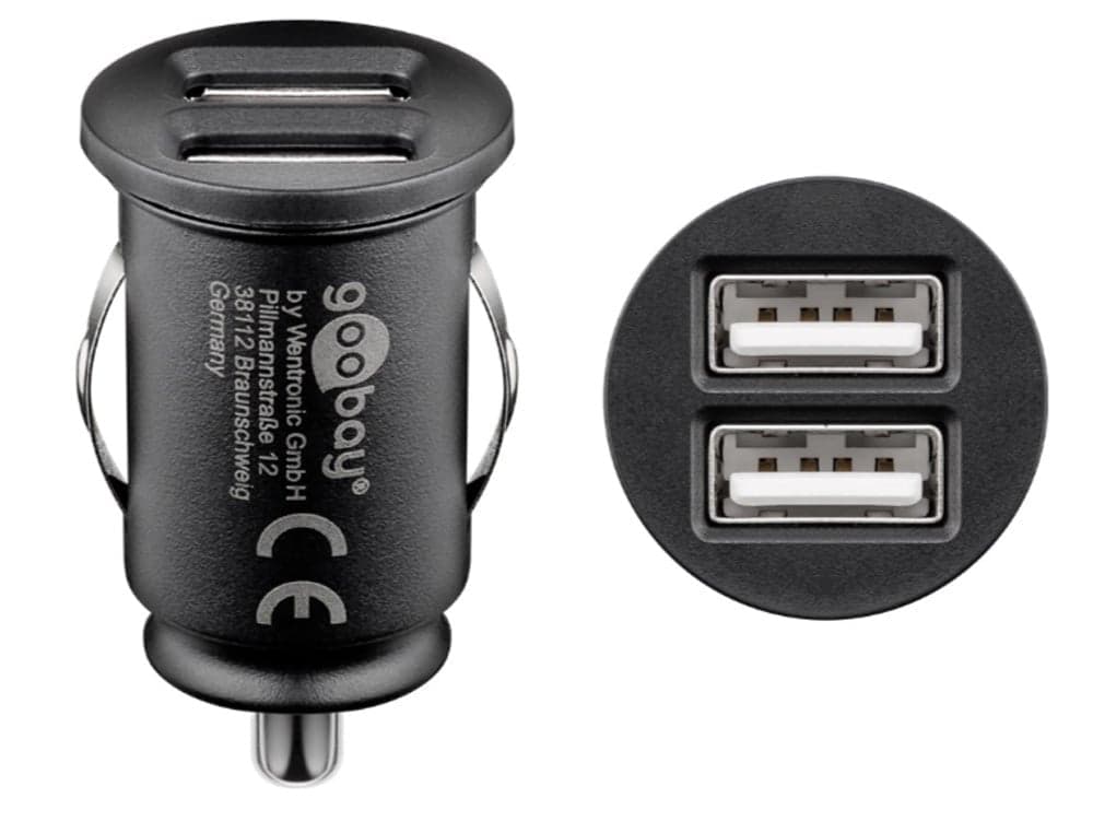 Caricatore Compatto da Auto 2 porte USB max.24W/4.8A Nero in Caricabatterie da auto Scontolo.net - Potenza, commercioVirtuoso.it