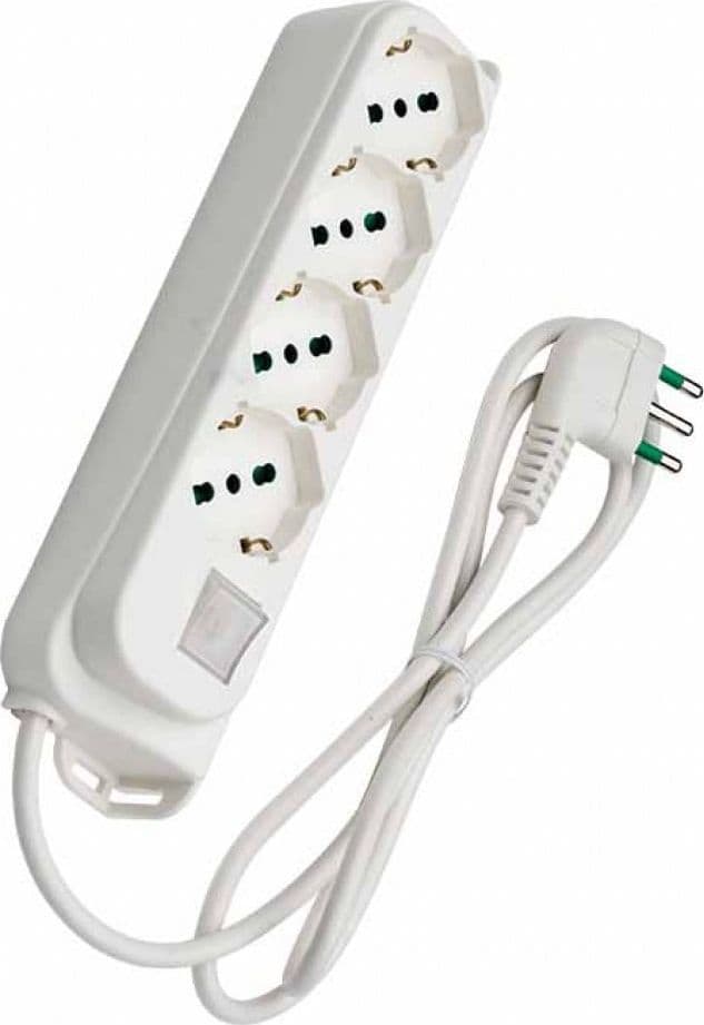 Multipresa 4 Posti Schuko con Interruttore e Cavo 1,5m Bianca in Multiprese Scontolo.net - Potenza, commercioVirtuoso.it