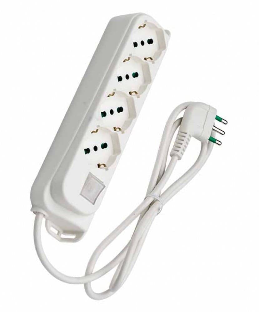 Multipresa 4 Posti Schuko con Interruttore e Cavo 1,5m Bianca in Multiprese Scontolo.net - Potenza, commercioVirtuoso.it