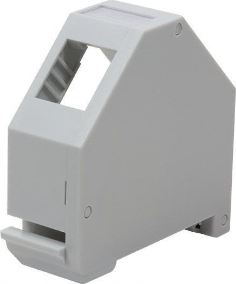 Adattatore keystone RJ45 per Barra DIN espandibile in Plastica con messa a terra
