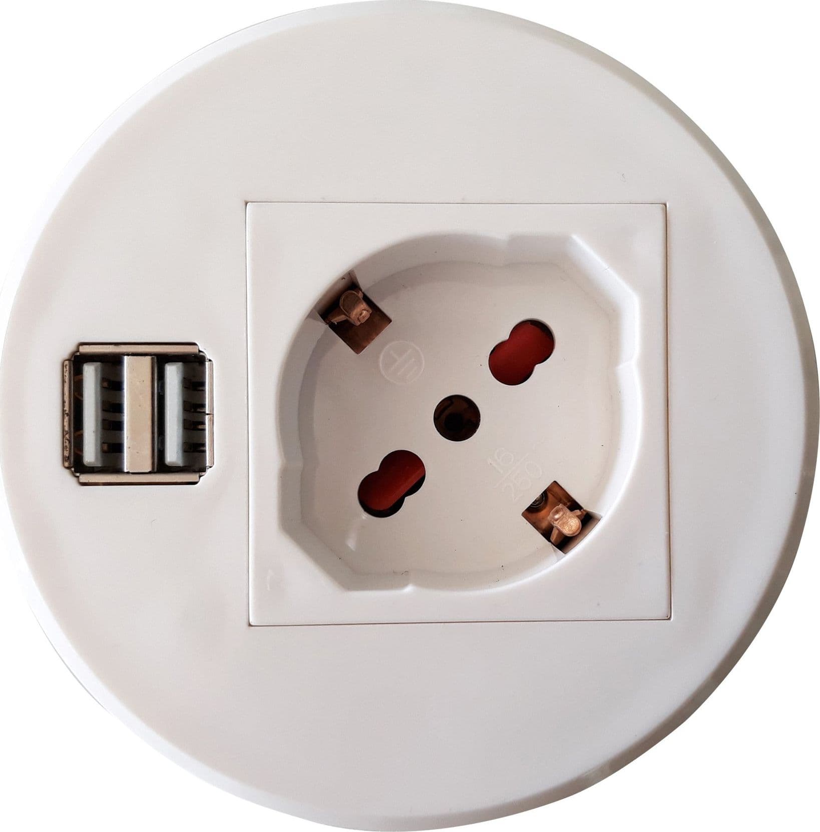 Presa da Scrivania ad Incasso con 2 Prese USB in Multiprese Scontolo.net - Potenza, commercioVirtuoso.it
