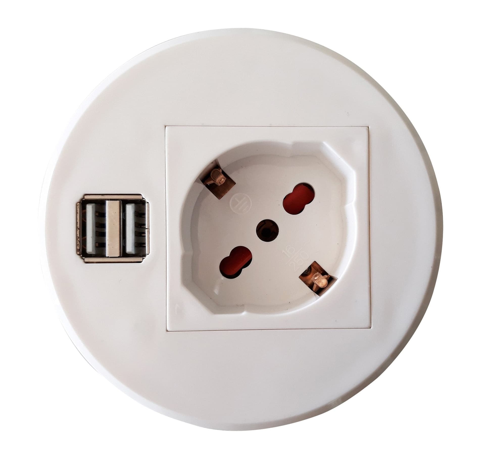 Presa da Scrivania ad Incasso con 2 Prese USB in Multiprese Scontolo.net - Potenza, commercioVirtuoso.it