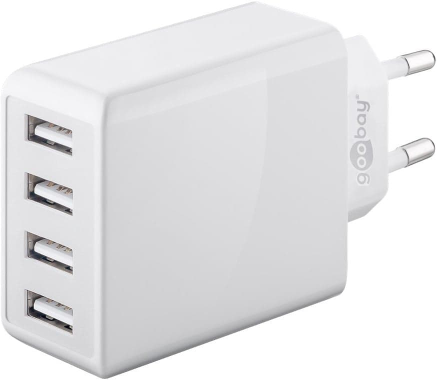 Caricatore da Muro USB a 4 vie 30W Bianco in Caricabatterie da muro Scontolo.net - Potenza, commercioVirtuoso.it