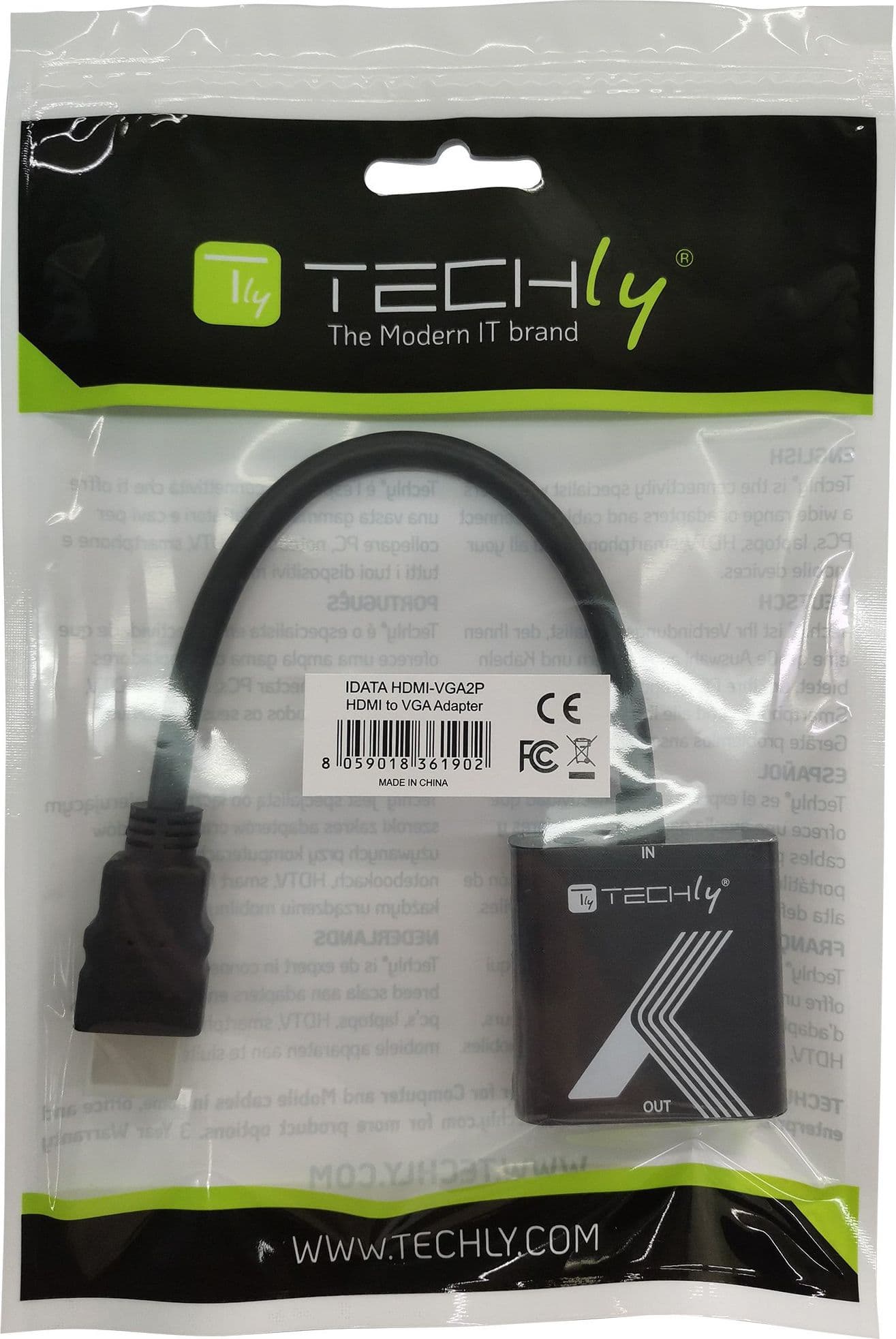Cavo Convertitore Adattatore da HDMI&trade a VGA 1920x1200 a 60Hz