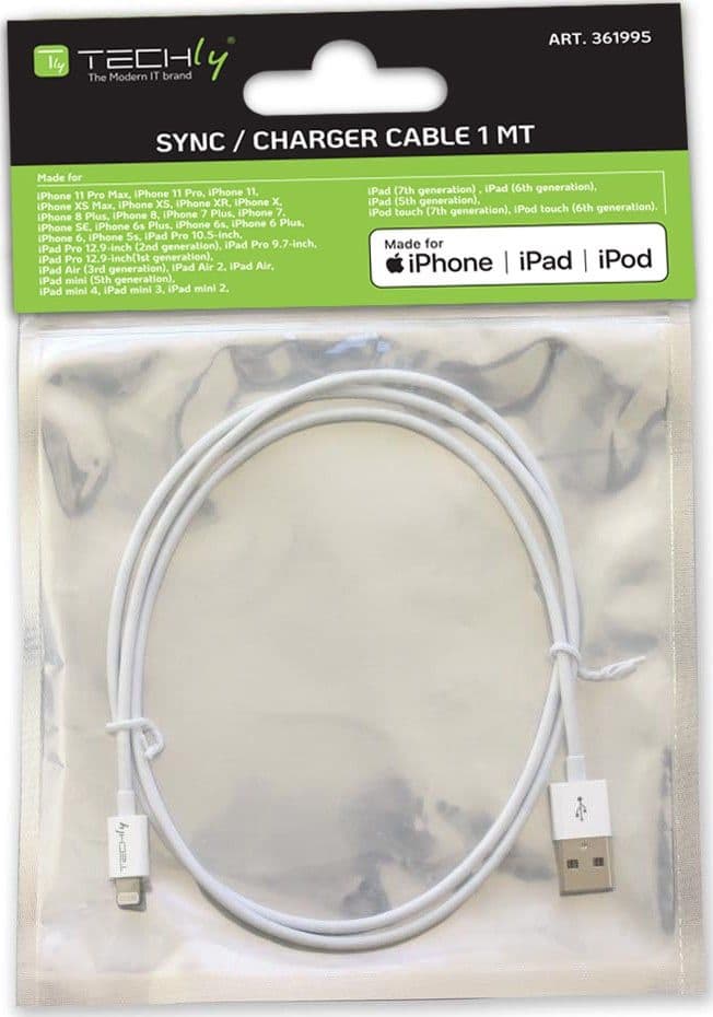 Cavo da Lightning a USB2.0 8p Bianco 1m