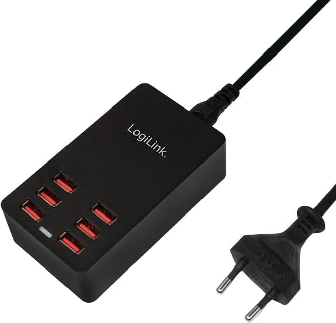 Caricatore da Tavolo a 6 porte USB 32W Nero in Caricabatterie da muro Scontolo.net - Potenza, commercioVirtuoso.it