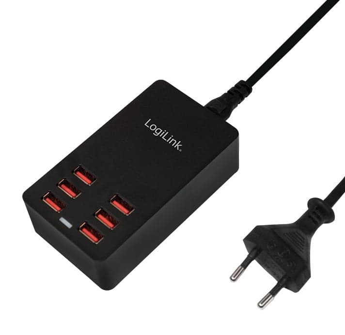 Caricatore da Tavolo a 6 porte USB 32W Nero in Caricabatterie da muro Scontolo.net - Potenza, commercioVirtuoso.it
