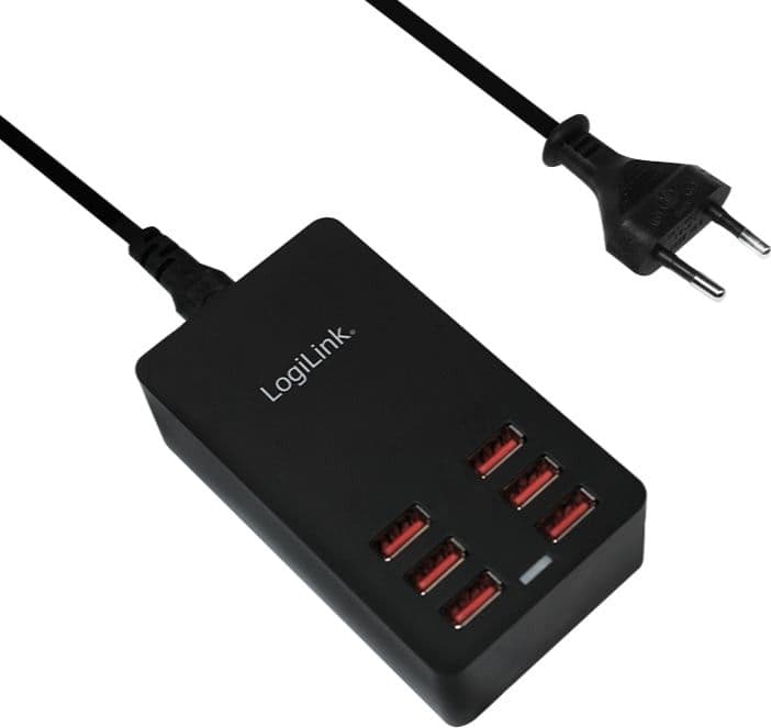 Caricatore da Tavolo a 6 porte USB 32W Nero in Caricabatterie da muro Scontolo.net - Potenza, commercioVirtuoso.it