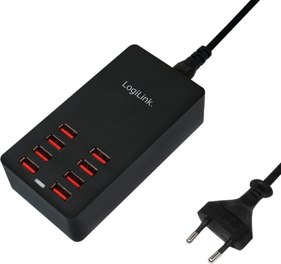 Caricatore da Tavolo a 8 porte USB 44W Nero in Caricabatterie da muro Scontolo.net - Potenza, commercioVirtuoso.it