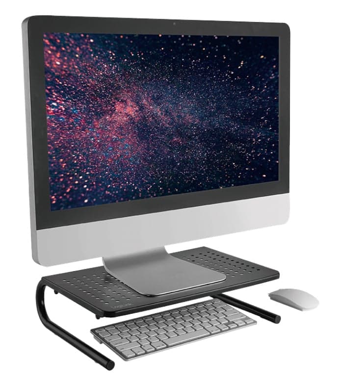Stand Supporto da Scrivania per Monitor Notebook in Metallo 370mm Nero in Supporti Scontolo.net - Potenza, commercioVirtuoso.it