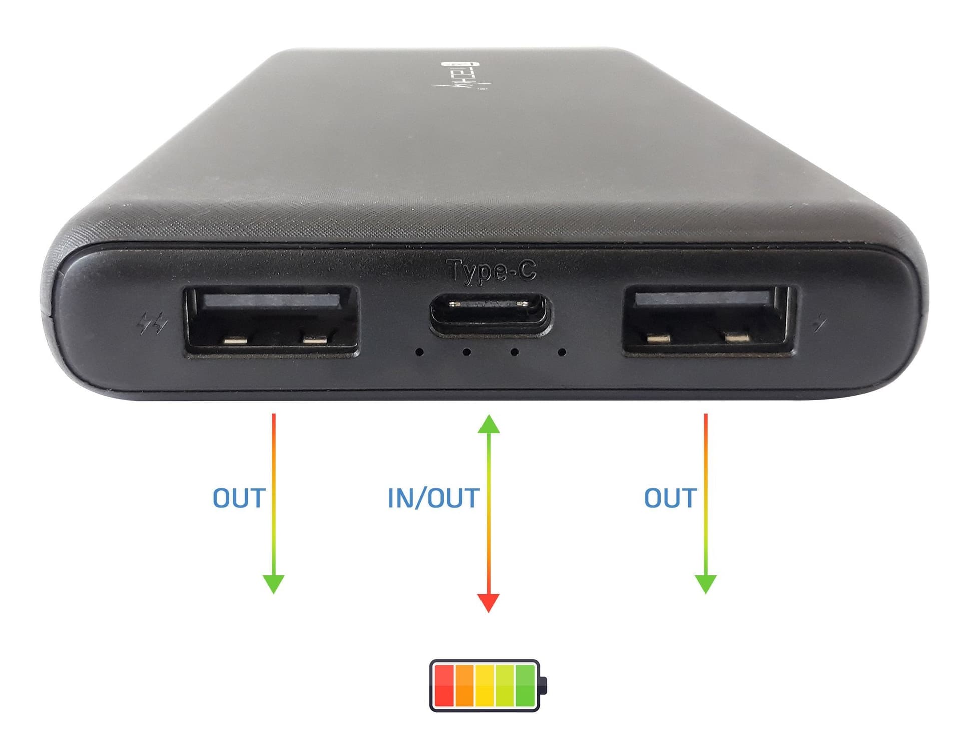 Power Bank Caricatore da 10000 mAh 2x USB 1x USB-C&trade con Cavo USB-C&trade in Caricabatterie portatile Scontolo.net - Potenza, commercioVirtuoso.it