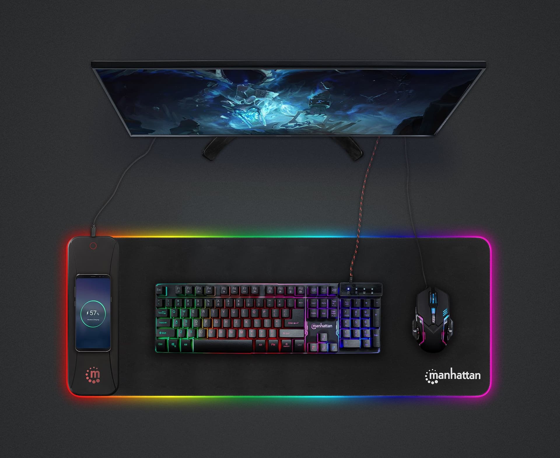 Tappetino Mouse Gaming XXL con LED RGB e Caricatore Wireless 10W in  Scontolo.net - Potenza, commercioVirtuoso.it