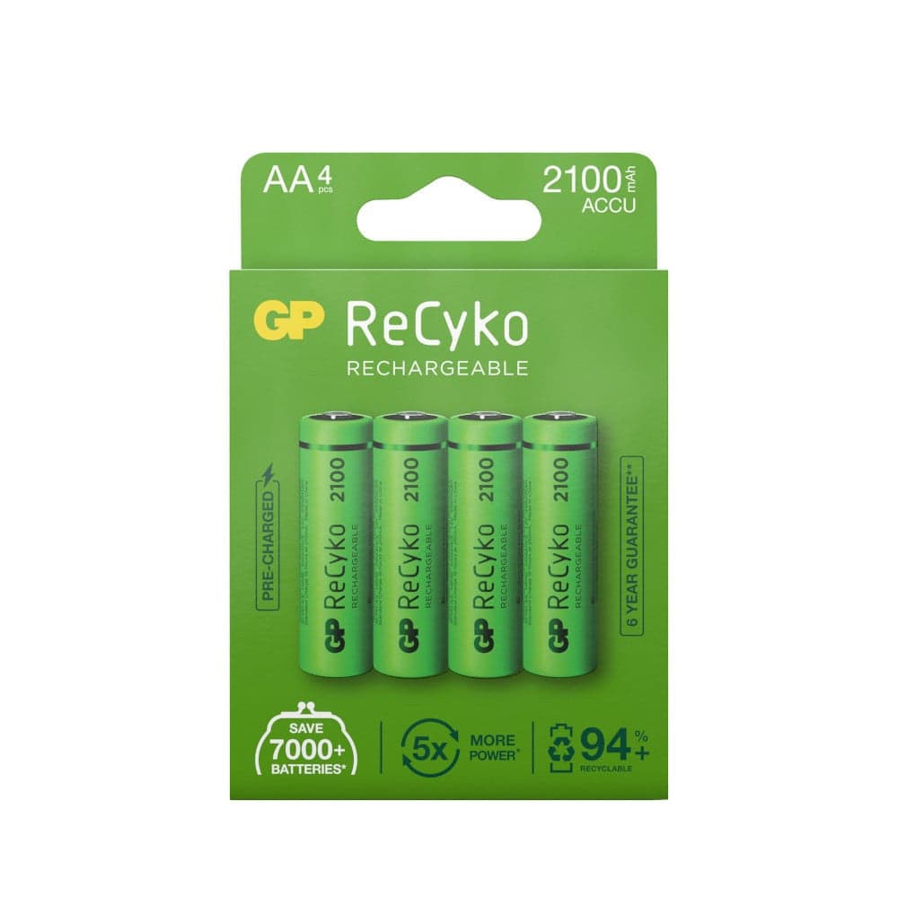 Blister 4 Batterie Ricaricabili AA Stilo 2100mAh GP ReCyko in Pile ricaricabili Scontolo.net - Potenza, commercioVirtuoso.it