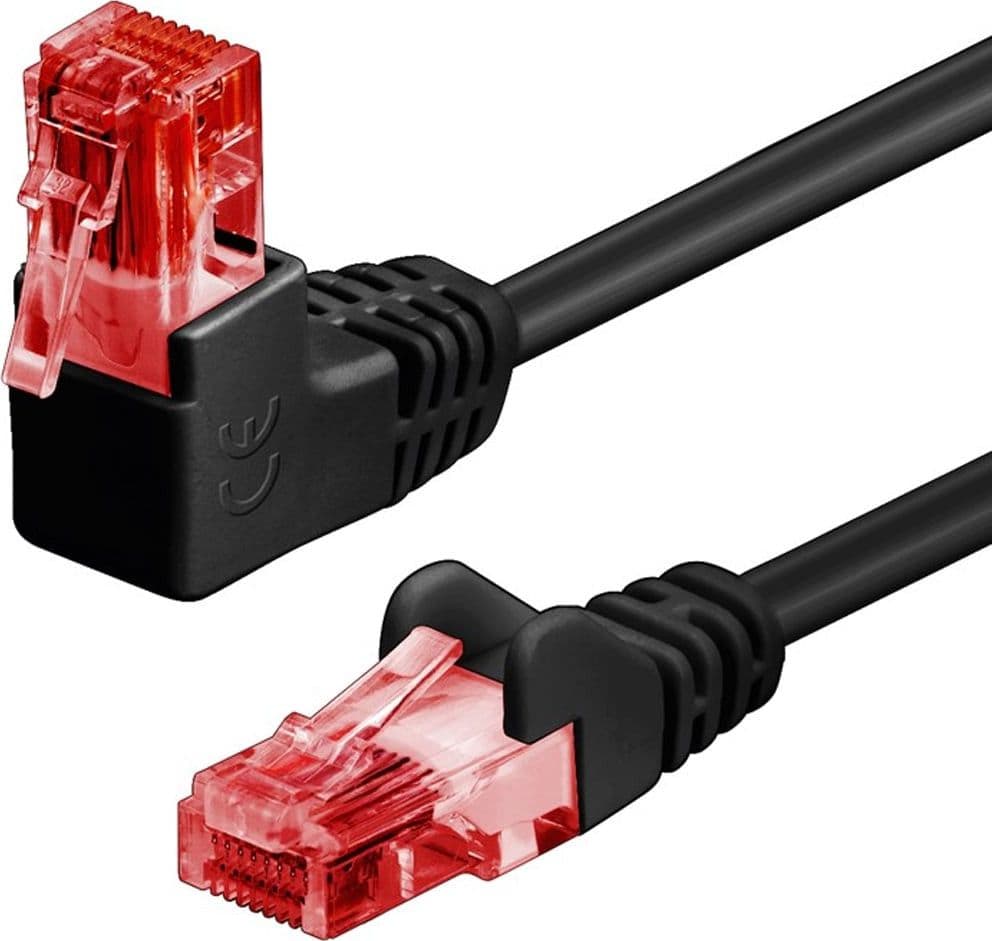 Cavo di rete Patch Connettore Angolato 90&deg CCA Cat.6 UTP 10m Nero in Cavi Ethernet Scontolo.net - Potenza, commercioVirtuoso.it