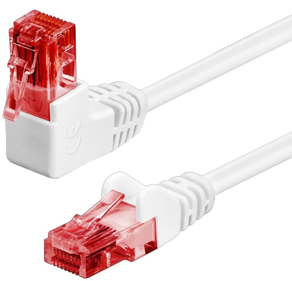 Cavo di rete Patch Connettore Angolato 90&deg CCA Cat.6 UTP 10m Bianco in Cavi Ethernet Scontolo.net - Potenza, commercioVirtuoso.it