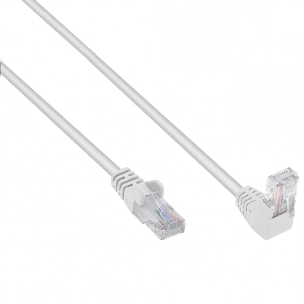 Cavo di Rete Patch Connettore Angolato 90&deg CCA Cat. 5E UTP 2m Bianco in Cavi Ethernet Scontolo.net - Potenza, commercioVirtuoso.it
