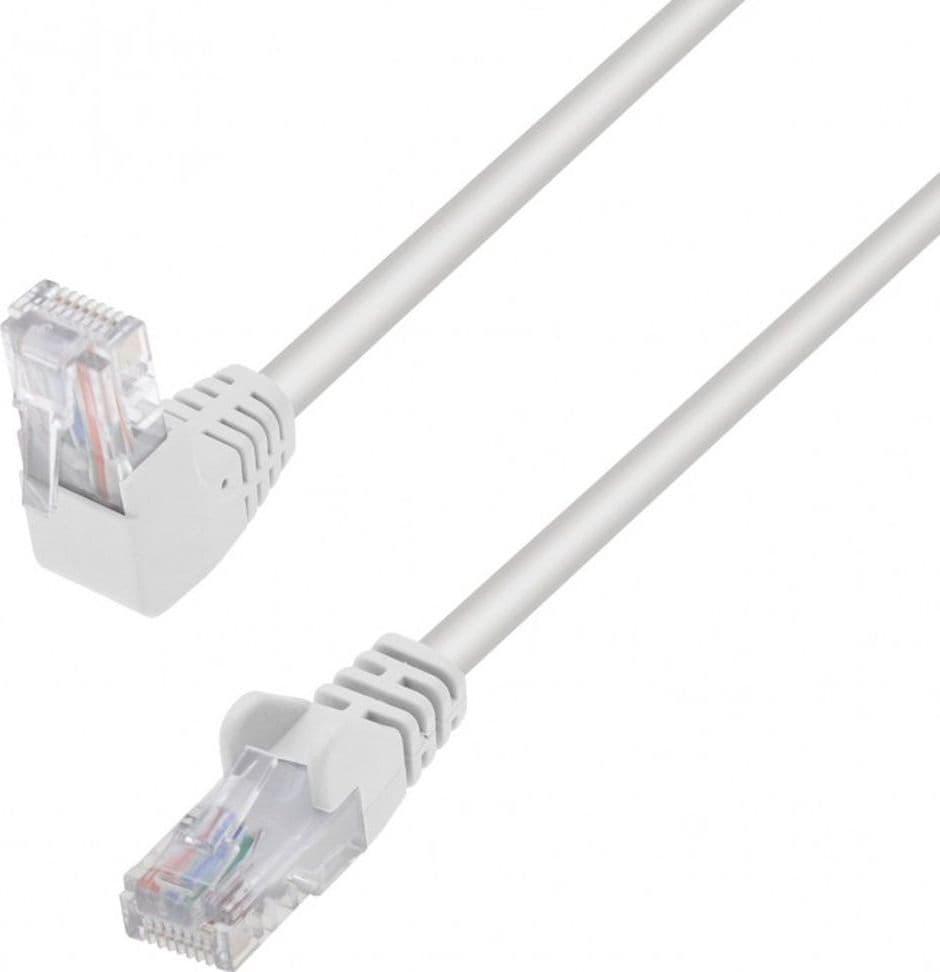 Cavo di Rete Patch Connettore Angolato 90&deg CCA Cat. 5E UTP 5m Bianco in Cavi Ethernet Scontolo.net - Potenza, commercioVirtuoso.it