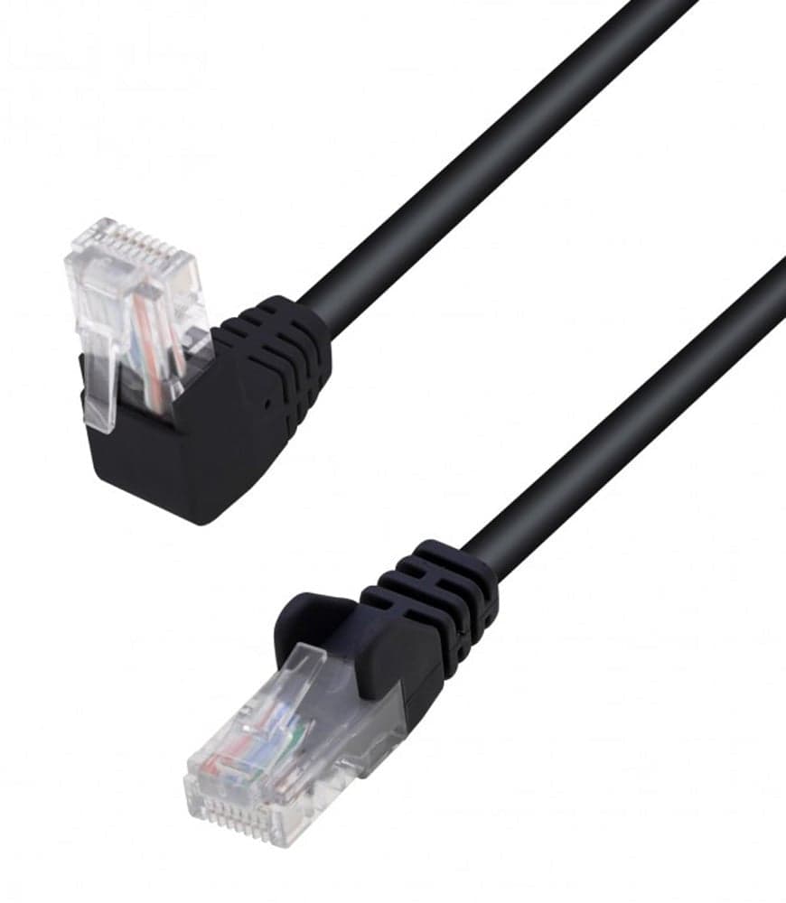 Cavo di Rete Patch Connettore Angolato 90&deg CCA Cat. 5E UTP 10m Nero in Cavi Ethernet Scontolo.net - Potenza, commercioVirtuoso.it