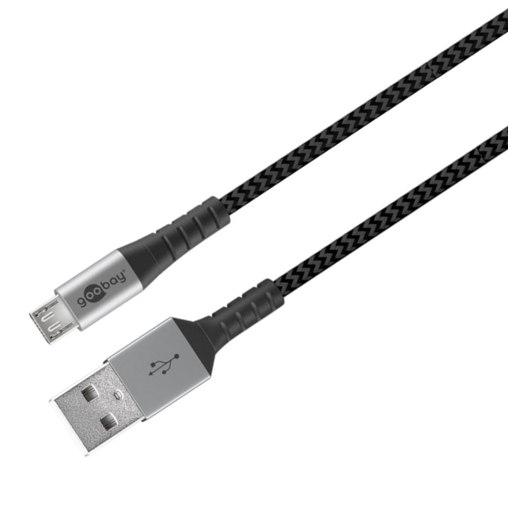 Cavo Micro USB Guaina Intrecciata USB2.0 A M/MicroB M 0,5m Nero/Silver in  Scontolo.net - Potenza, commercioVirtuoso.it